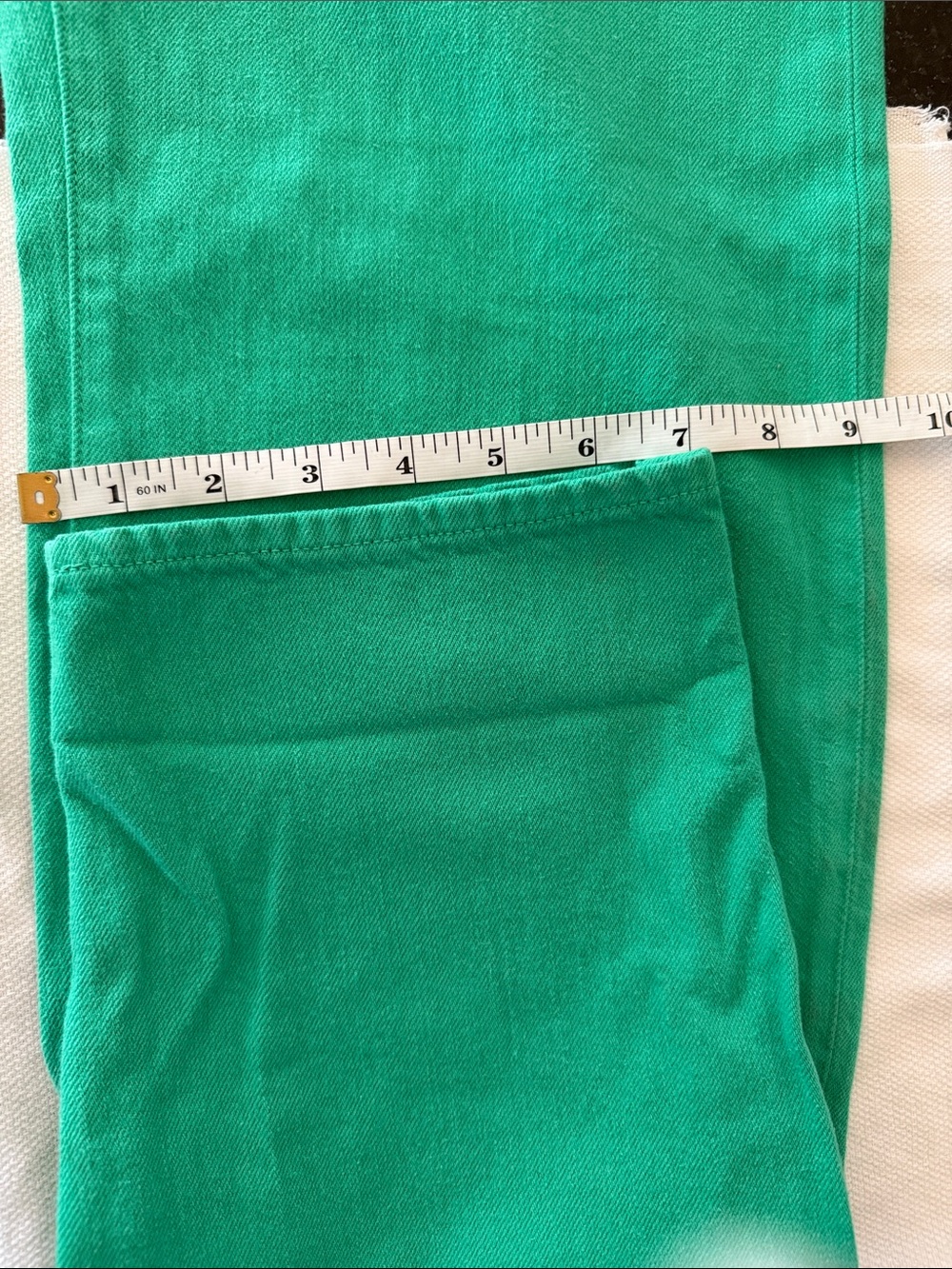 NWT J. Crew Mid-Rise Slouchy Straight Green Jeans Waist 26 - Picture 12 of 14